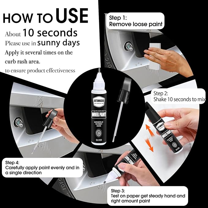 Rim Touch Up Paint - Wheel Repair Kit
