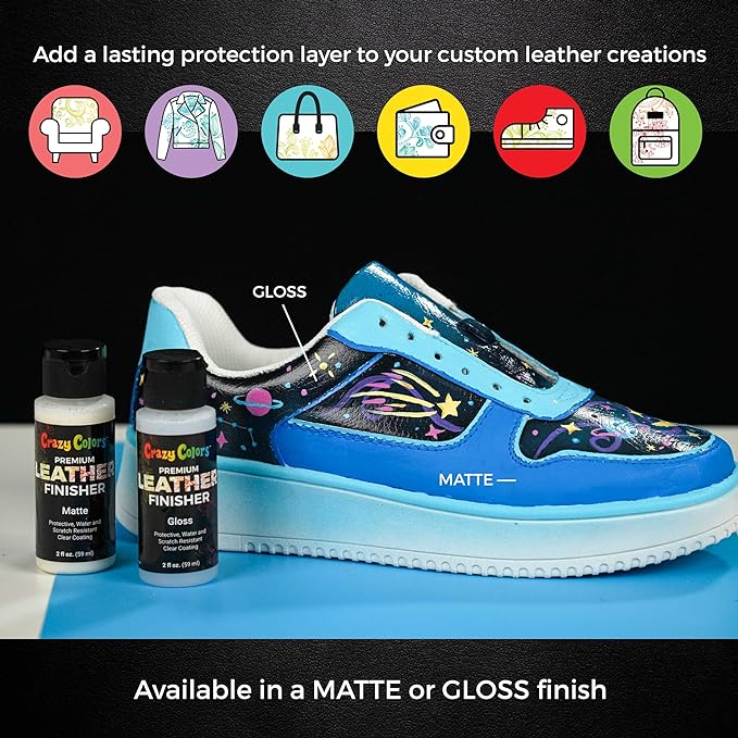 Premium Gloss Acrylic Leather and Shoe Paint Finisher